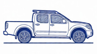 Nissan Navara pickup leaf springs and suspension components
